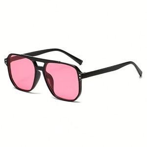 Gafas de Sol Grandes Vintage para Hombre y Mujer, Gafas de Sol Cuadradas de Marca de Diseñador, Unisex, Lentes Negras, Protección UV400 - Product Image 6