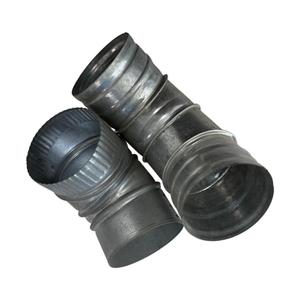 Coude à 90 degrés en fer galvanisé blanc pour échappement de fumée Conduit en spirale Soudé Ventilation Capot Coude Raccords de tuyauterie - Product Image 1