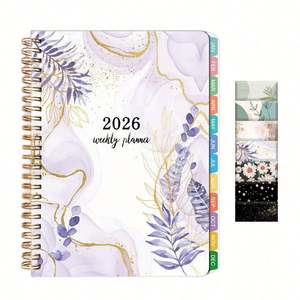 Agenda Personalizable con Logotipo, Tapa Dura A5, Encuadernación en Espiral de PVC, Cosido con Hilo, Hojas Sueltas, para Regalo Escolar - Product Image 1