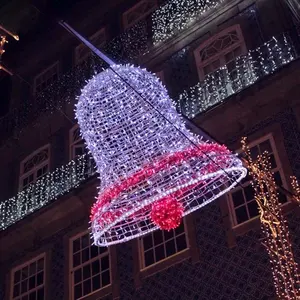 EVERMORE Riesen Outdoor Mall Straße Dekoration LED Weihnachten Jingle Bell Motiv licht