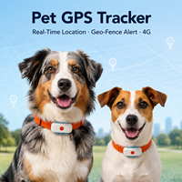 Localizador GPS Inteligente 4G para Mascotas, Función Antipérdida, Alertas de Geocerca, Resistente al Agua IP67, 5 Días de Duración de la Batería, Cerca Virtual por Aplicación para Perros y Gatos