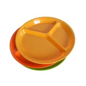 Pabrik Kustom melamin piring kompartemen <span class=keywords><strong>3</strong></span> bagian melamin piring makan plastik Modern bulat untuk rumah tangga restoran - Product Image 2