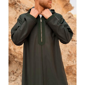 Djellaba Marocaine Traditionnelle pour Homme Caftan d'<span class=keywords><strong>Hiver</strong></span> 100% Polyester Maxi à Manches Longues pour le Ramadan - Product Image 1