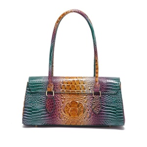 Sac à main européen, américain, moyen-orient dégradé couleur Crocodile motif femme grande capacité bâton français sous les bras <span class=keywords><strong>Ba</strong></span> - Product Image 5