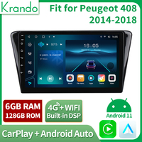 En stock Krando android tablet gps fm radio pour Peugeot 107/206/301/307/308/407/408/607 smart upgrade voiture gps navigation écran