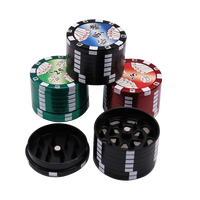 Nouveau design 2026 – Broyeur à herbes en alliage de zinc personnalisable de 40 mm, type jeton de poker, pour accessoires de fumage de tabac – Vente en gros