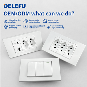 DELEFU Brasilianisches Modell 118 Kunststoff Weiß 10A/20A USB-Steckdose mit Typ-C 20W Schnell-Aufladung - Product Image 5