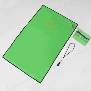 Luxurious Dutch velvet Kaaba-patterned non-slip <b>prayer</b> <b>mat</b>, complete set with portable storage bag, Tasbih beads, foldable, - Product Image 1