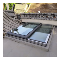 Design moderne 2047 Fenêtre de lucarne électrique Impact d'ouragan Auvent de toit en verre trempé en aluminium Auvent à fort impact Fenêtres