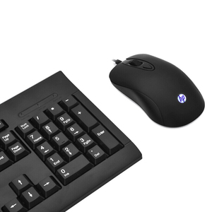 ชุดเมาส์คีย์บอร์ดแบบมีสาย USB กันน้ำสำหรับ <span class=keywords><strong>HP</strong></span> KM100การทำงานทางกลสำหรับโน้ตบุ๊คคอมพิวเตอร์เกมสำนักงานธุรกิจ - Product Image 3