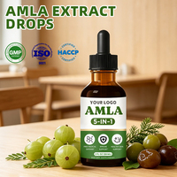 Vente Directe : Gouttes d'Extrait d'Amla 5-en-1 avec Acerola, Sureau, Acide Hyaluronique, Niacinamide – Complément Alimentaire Liquide