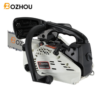 Gergaji Rantai Mini Bensin BOZHOUPOWER CS2500 China DIY OEM 12 Guide Bar Mesin 25.4cc 0.95KW Starter Manual untuk Memotong Kayu dan Pohon
