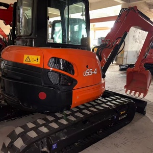 รถขุดตีนตะขาบ Kubota U55-4 มือสอง สีดำ-ส้ม ระบบไฮดรอลิก เครื่องยนต์ดีเซล ตรวจสอบแล้ว - Product Image 4