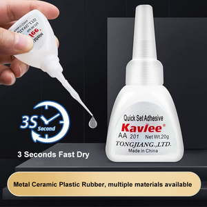 Super Glue 201, Adhesivo Instantáneo Multiusos de Baja Viscosidad (Viscosidad de <span class=keywords><strong>2</strong></span> CPS), Botella de 20 g (0.7 Onzas), Adhesión Instantánea - Product Image 1