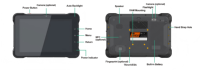 Tableta Android Resistente de 10.1 Pulgadas, 1000 Nits, Legible Bajo la Luz Solar, IP67 Impermeable, Qualcomm Quad Core, Tableta para Vehículos para Agricultura