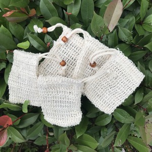 ถุงใยป่านธรรมชาติสำหรับใส่สบู่ ถุงตาข่ายทำมือ ขนาด 9x14 ซม. พร้อมสายสะพาย ปรับแต่งได้ เป็นของขวัญ - Product Image 6