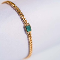 Bracelet en pierre de malachite pour fille et garçon, bijoux fins, chaîne classique, cool, Gemnel