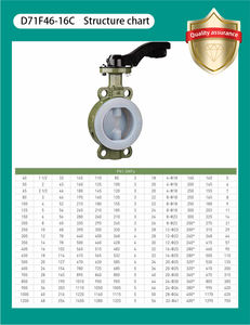 Vanne à <span class=keywords><strong>disque</strong></span> manuelle bon marché en gros vanne papillon doublée de fluor pour le traitement de l'eau - Product Image 5