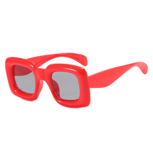 Gafas Unisex de moda cuadradas para niños, inflables de gafas de sol UV400 pan, montura múltiple que incluye gafas de sol <span class=keywords><strong>Rojas</strong></span> bonitas para niños - Product Image 5