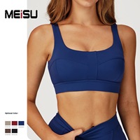 Bra Olahraga Yoga Plus Size Bernapas dengan Logo Custom, Kerah U, Jahitan 3D, Spandex/Nylon, untuk Fitness, Lari, dan Workout Wanita