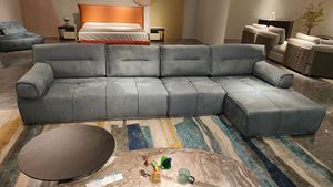 PurelyFeel Italian Minimalist Living Room <strong>Sanded</strong> Cloth <strong>Sofa</strong> Network Red Designer Fabric <strong>Sofa</strong> - Product Image 2