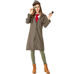 Costumes de <span class=keywords><strong>couple</strong></span> pour Halloween pour adultes, costumes de personnages de films, jeux de rôle, tenues de détective victorien pour femmes - Product Image 4