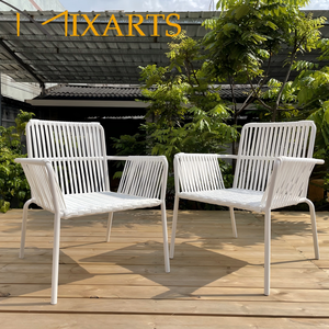 Sedia <span class=keywords><strong>da</strong></span> pranzo moderna in lega di alluminio nera leggera per esterni, poltrona <span class=keywords><strong>da</strong></span> giardino comoda, ecologica e impermeabile per parco - Product Image 4
