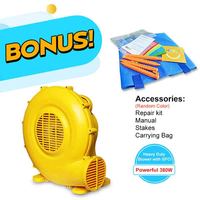 YARD Rainbow Bounce House Toboggan gonflable gonflable avec ventilateur 12x9x8ft 400lbs Capacité Installation facile
