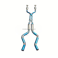 Échappement complet OEM double X avec silencieux et catalyseur en titane pour BMW M3 E90 E92 E93 V8 4.0 2008- avec tuyau avant