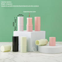Personnalisé Plastique Brillant Rose Noir Blanc Vert Spray Couleur DIY Corps Rond Pommade Solide Boîte Vide Naturelle Baume À Lèvres Tube De Rouge À Lèvres