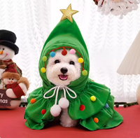 Joyeux Noël : Costume de Père Noël pour chiot, vêtements d'été et d'hiver pour animaux de compagnie, cape, châle pour chien