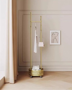 Moderno nórdico ligero de lujo muebles para el hogar dormitorio montado en el suelo estante para ropa desmontable abrigo estante colgante sala de estar de almacenamiento - Product Image 6