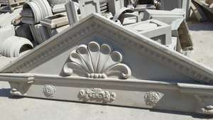 Corniche de fenêtre de style campagnard, fronton en <span class=keywords><strong>mousse</strong></span> EPS, détails floraux et rubans délicats, garniture extérieure autocollante pour cottages - Product Image 3