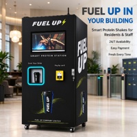 Distributeur automatique de boissons protéinées et de café avec écran tactile 21,5 pouces, disponible en OEM/ODM, fonctionnement 24h/24 sans surveillance, marge bénéficiaire élevée