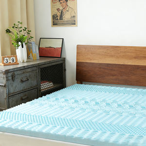 7-Zone Design Egg Crate Gel Memory Foam <b>Mattress</b> Pad & Topper with Removable Cover <b>Queen</b> Size Cooling School Use - Product Image 2