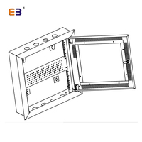 Armoire serveur murale 19 pouces 9U avec porte vitrée verrouillable en acier SPCC pour serveur réseau, données informatiques et bureau à domicile