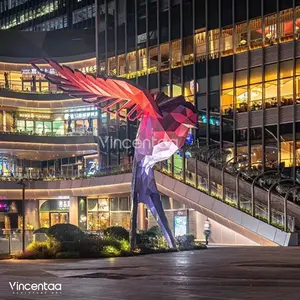 Vincentaa Large Outdoor Metal Stainless Steel Bird Sculptures Can Be Customized For Public Art