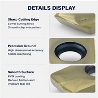 Plaquettes de fraisage en acier au tungstène revêtues durables, fraise indexable rectangulaire APMT160408 pour l'usinage CNC et le travail des métaux