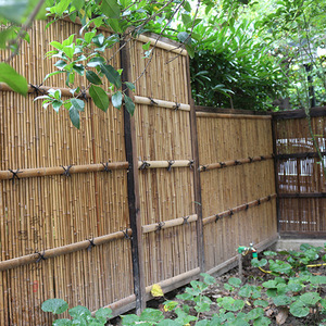 Natural Bamboo Fence Carbonized Color Rot Proof Outdoor Garden Privacy Screen Rectangle Custom Made Fencing Trellis Gates - Product Image 5