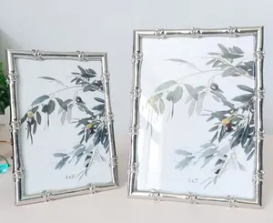 Metal Photo Frame Custom Creative Bamboo Leaf Photo Frame Light Luxury Personality Stage 6 Inch 7 Inch Photo Frame