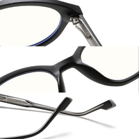 Lunettes anti-lumière bleue Sunray OEM&ODM avec monture élégante en TR90, verres AC et détails rivetés, fabrication en gros sous marque privée