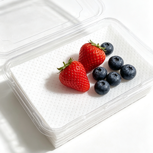 Food Grade Airlaid Pads Disposable Soaker Pads Case <strong>Liner</strong> for Fruit Packaging Cold Chain Shipping Vegetable Meat Juice Absorbing - Product Image 1