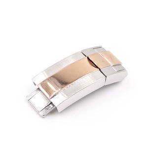 Fermoir de déploiement en acier inoxydable de haute qualité 16mm X 9mm pour <span class=keywords><strong>bracelet</strong></span> Rolex en <span class=keywords><strong>cuir</strong></span> de caoutchouc de luxe pour <span class=keywords><strong>bracelet</strong></span> de <span class=keywords><strong>montre</strong></span> Oyster Submarin - Product Image 6