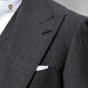 Abiti da Uomo Classici in Lana Super 140'S con Colletto a Punta, Monopetto a 2 Bottoni, Stile Italiano - Product Image 3