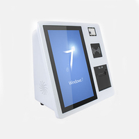Kiosque d'enregistrement automatique pour hôtel, tout-en-un, avec écran tactile, chargeur de téléphone portable, scanner de code QR, écran tactile avec imprimante