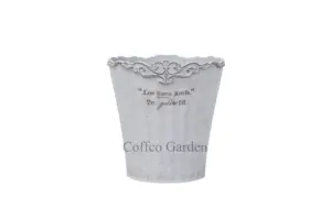 Pot de fleurs en plastique Coffco Pot de jardinière en dentelle verticale de 9 pouces Style rétro couleur personnalisée hydroponique bonsaï plante Vases décor de jardin