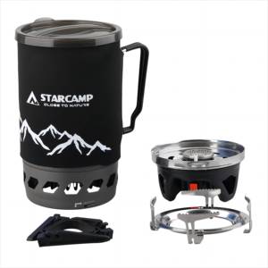 Starcamp 1400 מ "ל תיק גב סולו חיצוני הליכה starcamp startas כיריים מערכת בישול גז מבער סילון סיר סיר - Product Image 1