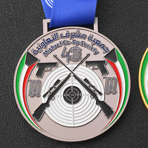 制造奖牌行业廉价金属锌合金压铸奖牌定制射击游泳足球多重运动奖牌 - Product Image 5