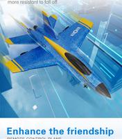 Avion télécommandé HOSHI FX-828 2.4G 2CH F18 Strike Fighter Hornet Glider RTF pour garçons, jouet intéressant