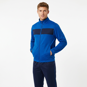 Comfortable Breathable Winter Training Set for <b>Running</b> and Sports <b>Men</b> Casual Windbreaker Suit Zipper Jacket and Track <b>Pants</b> Set - Product Image 2